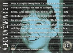 TWILIGHT ZONE trading card back