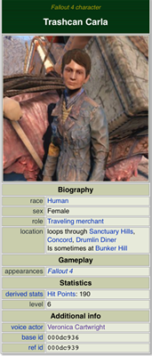 FALLOUT - also the voice of Doc Anderson