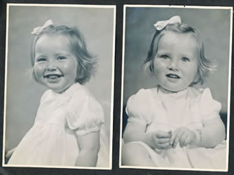 My parents had my picture taken before coming to America via Canada
